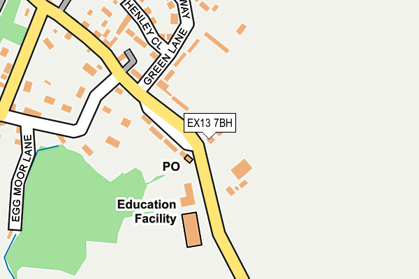EX13 7BH map - OS OpenMap – Local (Ordnance Survey)
