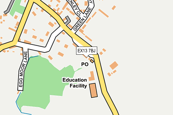 EX13 7BJ map - OS OpenMap – Local (Ordnance Survey)