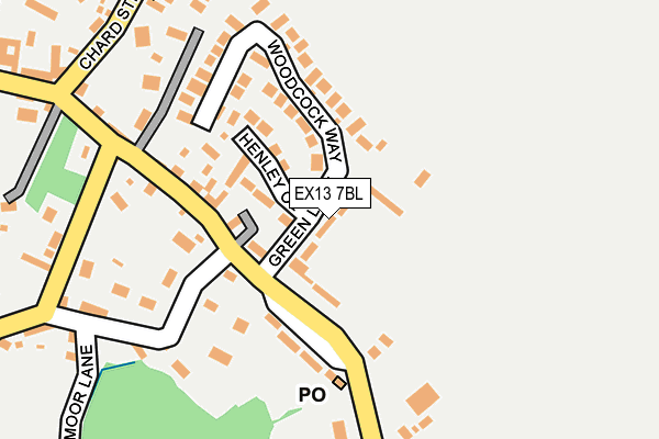 EX13 7BL map - OS OpenMap – Local (Ordnance Survey)