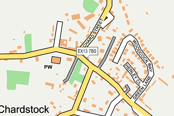 EX13 7BS map - OS OpenMap – Local (Ordnance Survey)
