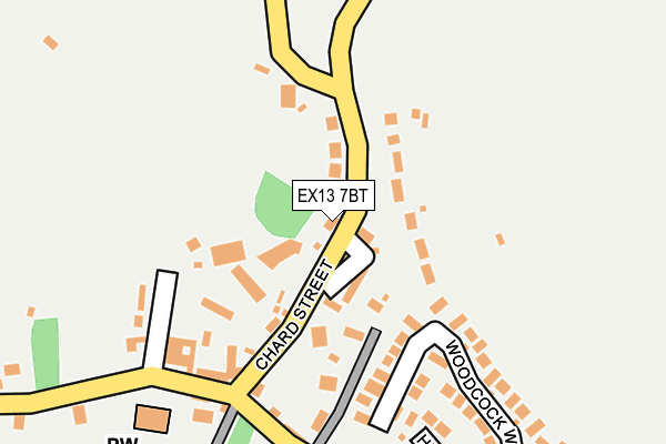 EX13 7BT map - OS OpenMap – Local (Ordnance Survey)