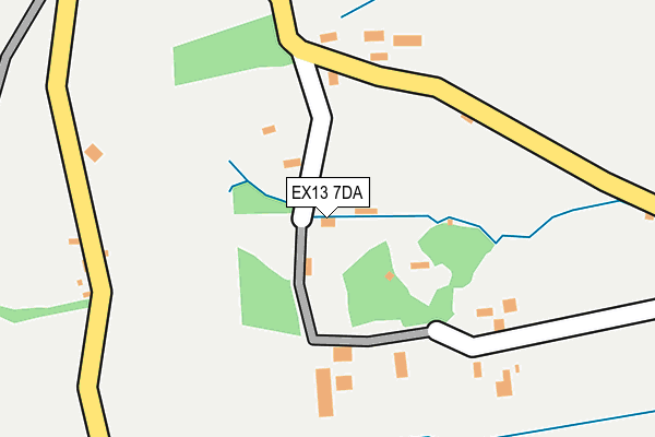 EX13 7DA map - OS OpenMap – Local (Ordnance Survey)