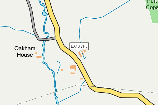 EX13 7HJ map - OS OpenMap – Local (Ordnance Survey)