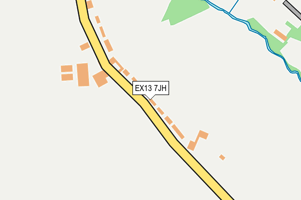 EX13 7JH map - OS OpenMap – Local (Ordnance Survey)