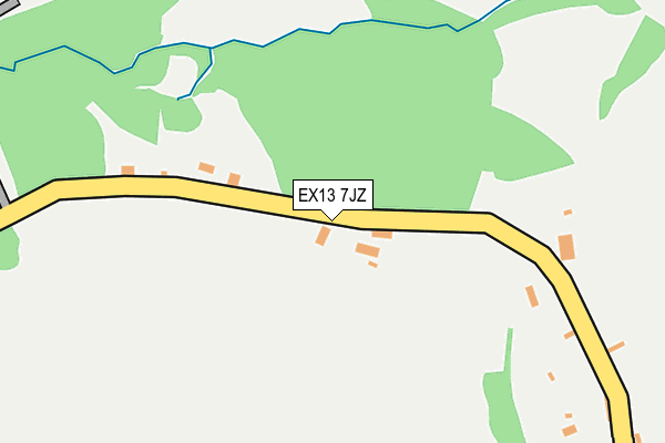 EX13 7JZ map - OS OpenMap – Local (Ordnance Survey)