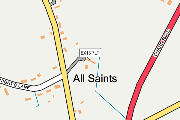 EX13 7LT map - OS OpenMap – Local (Ordnance Survey)