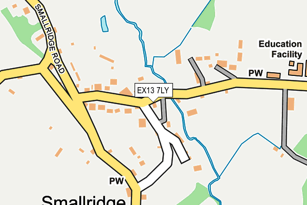 EX13 7LY map - OS OpenMap – Local (Ordnance Survey)