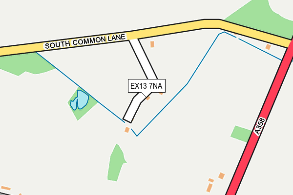 EX13 7NA map - OS OpenMap – Local (Ordnance Survey)