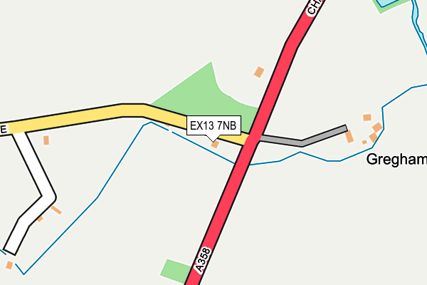 EX13 7NB map - OS OpenMap – Local (Ordnance Survey)