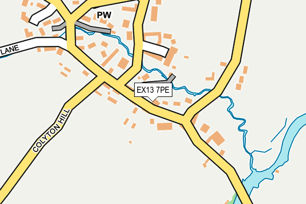 EX13 7PE map - OS OpenMap – Local (Ordnance Survey)