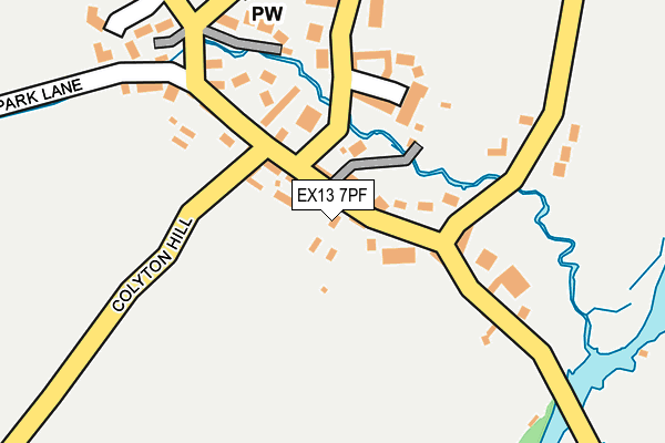 EX13 7PF map - OS OpenMap – Local (Ordnance Survey)