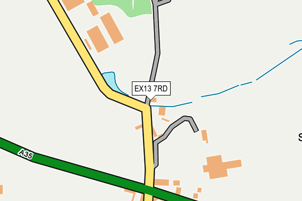 EX13 7RD map - OS OpenMap – Local (Ordnance Survey)