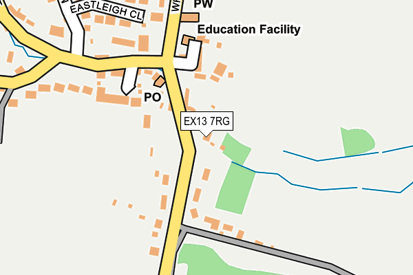 EX13 7RG map - OS OpenMap – Local (Ordnance Survey)