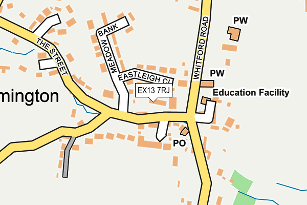 EX13 7RJ map - OS OpenMap – Local (Ordnance Survey)