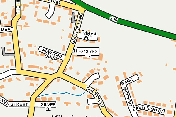 EX13 7RS map - OS OpenMap – Local (Ordnance Survey)