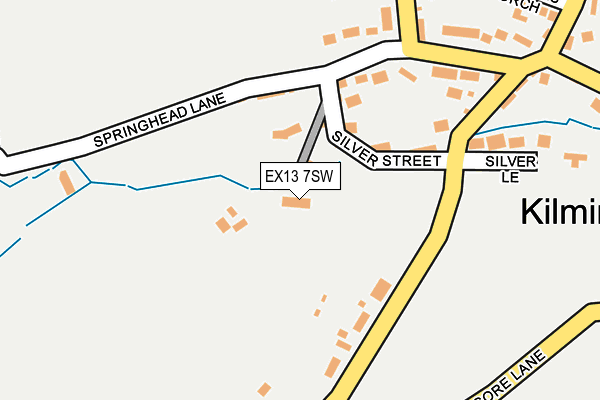 EX13 7SW map - OS OpenMap – Local (Ordnance Survey)