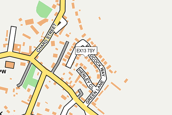 EX13 7SY map - OS OpenMap – Local (Ordnance Survey)
