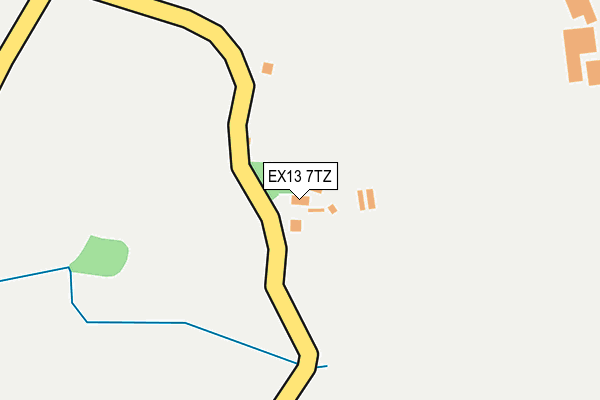 EX13 7TZ map - OS OpenMap – Local (Ordnance Survey)