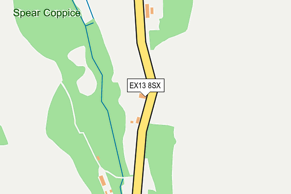 EX13 8SX map - OS OpenMap – Local (Ordnance Survey)