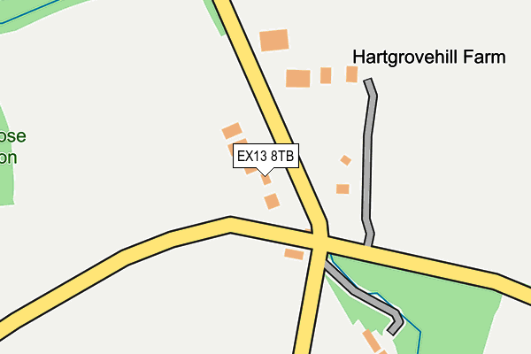 EX13 8TB map - OS OpenMap – Local (Ordnance Survey)