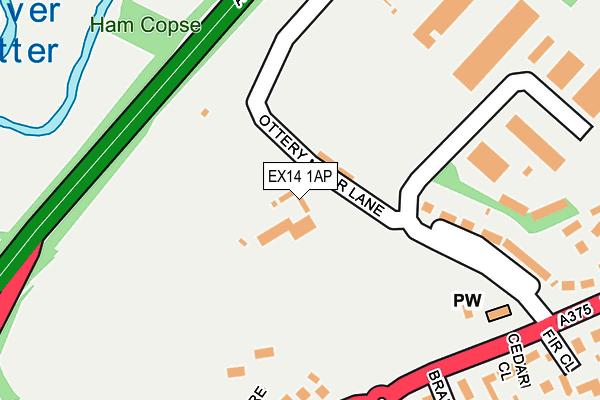 EX14 1AP map - OS OpenMap – Local (Ordnance Survey)