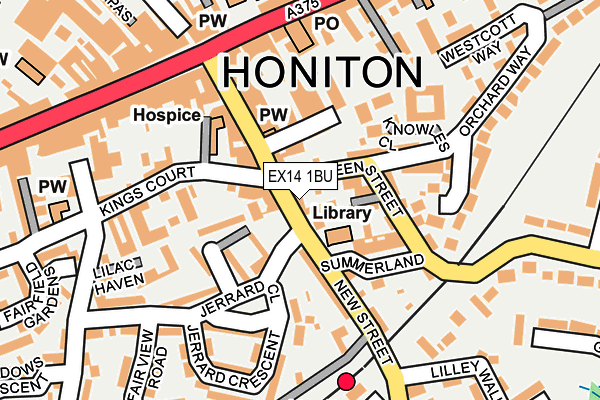 EX14 1BU map - OS OpenMap – Local (Ordnance Survey)