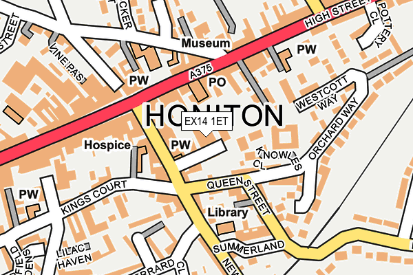 EX14 1ET map - OS OpenMap – Local (Ordnance Survey)