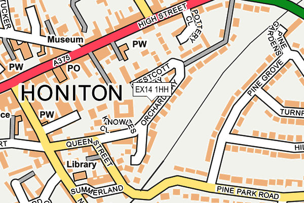 EX14 1HH map - OS OpenMap – Local (Ordnance Survey)