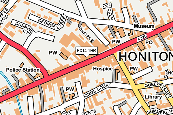 EX14 1HR map - OS OpenMap – Local (Ordnance Survey)