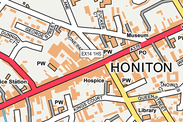 EX14 1HS map - OS OpenMap – Local (Ordnance Survey)