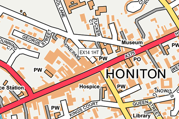 EX14 1HT map - OS OpenMap – Local (Ordnance Survey)