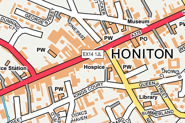 EX14 1JL map - OS OpenMap – Local (Ordnance Survey)