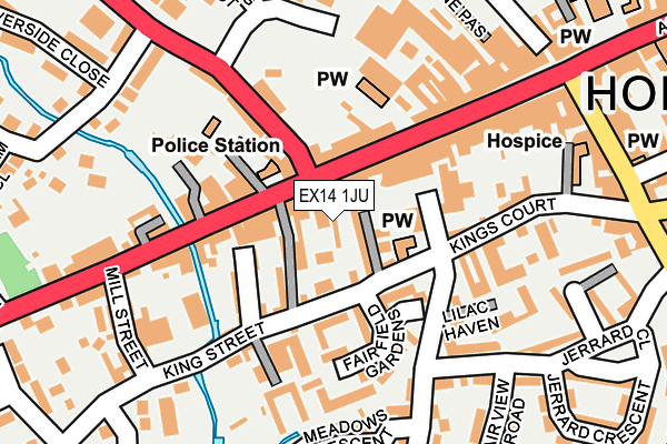 EX14 1JU map - OS OpenMap – Local (Ordnance Survey)