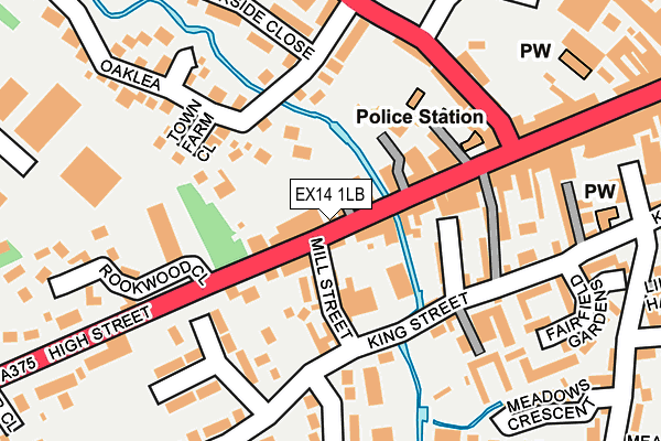 EX14 1LB map - OS OpenMap – Local (Ordnance Survey)