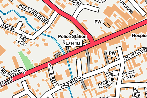 EX14 1LF map - OS OpenMap – Local (Ordnance Survey)
