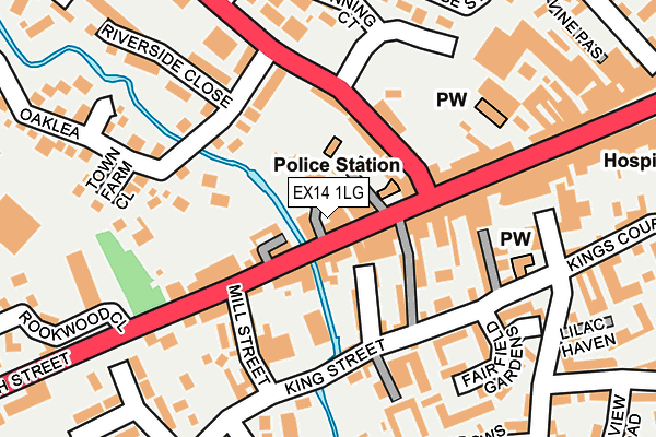 EX14 1LG map - OS OpenMap – Local (Ordnance Survey)