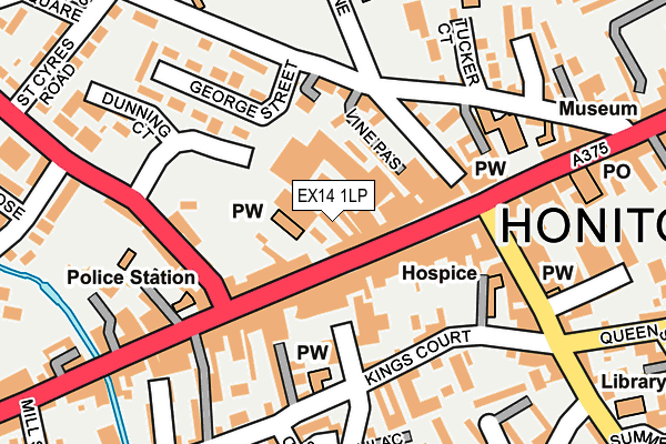 EX14 1LP map - OS OpenMap – Local (Ordnance Survey)