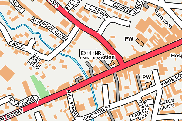 EX14 1NR map - OS OpenMap – Local (Ordnance Survey)