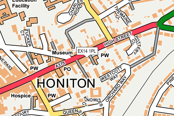 EX14 1PL map - OS OpenMap – Local (Ordnance Survey)