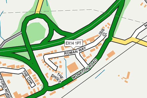 EX14 1PT map - OS OpenMap – Local (Ordnance Survey)