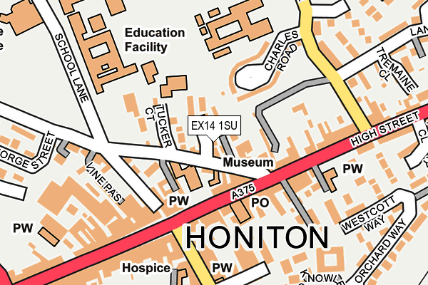 EX14 1SU map - OS OpenMap – Local (Ordnance Survey)