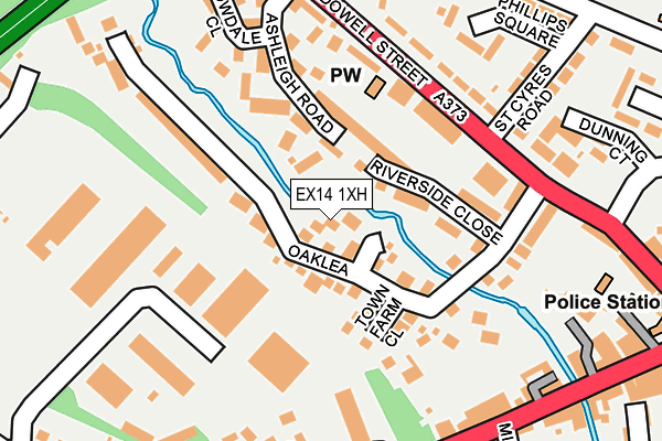 EX14 1XH map - OS OpenMap – Local (Ordnance Survey)