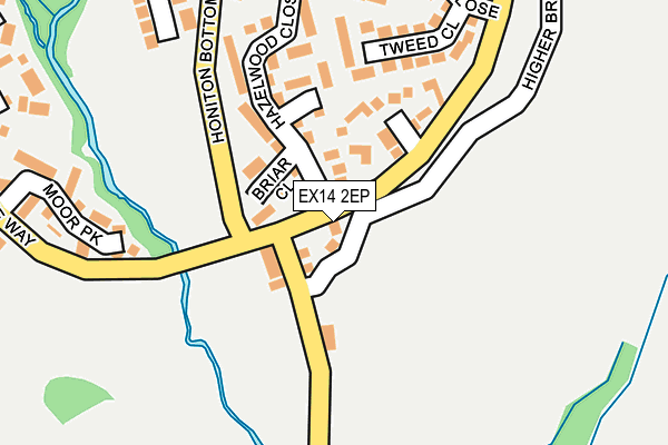 EX14 2EP map - OS OpenMap – Local (Ordnance Survey)