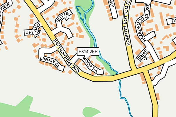 EX14 2FP map - OS OpenMap – Local (Ordnance Survey)