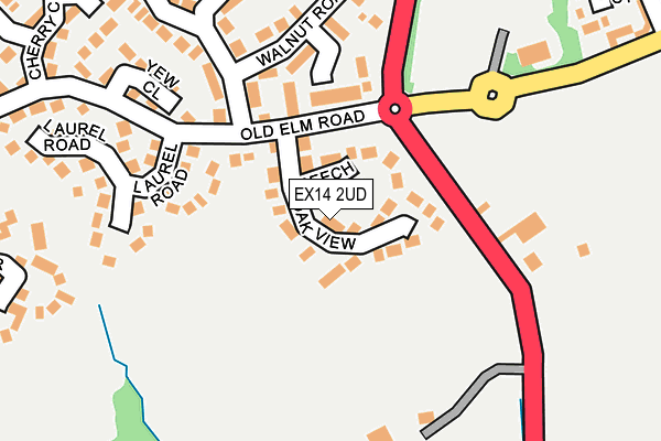 EX14 2UD map - OS OpenMap – Local (Ordnance Survey)