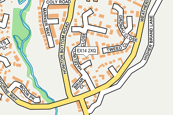 EX14 2XQ map - OS OpenMap – Local (Ordnance Survey)