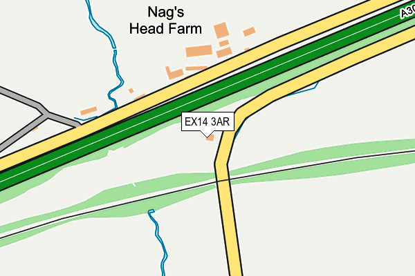 EX14 3AR map - OS OpenMap – Local (Ordnance Survey)