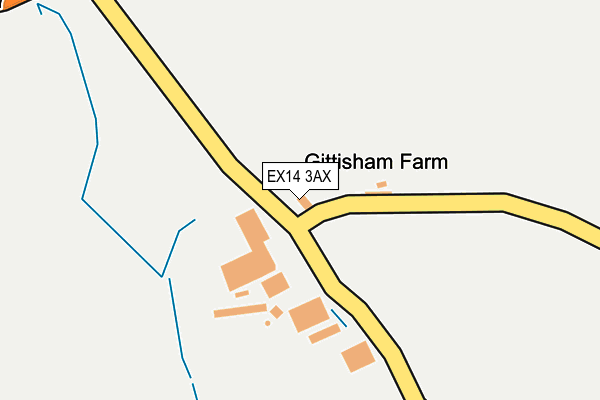 EX14 3AX map - OS OpenMap – Local (Ordnance Survey)
