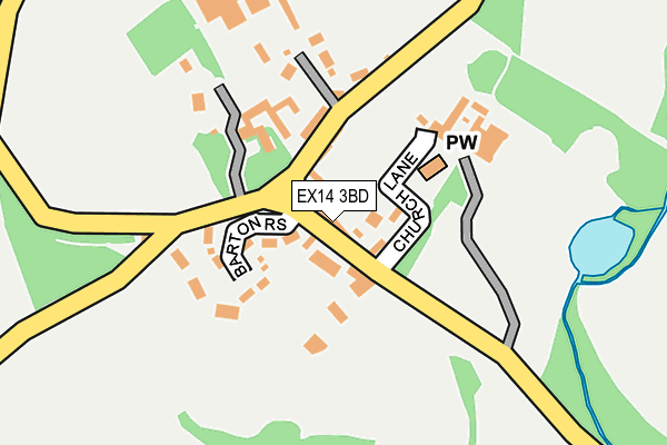 EX14 3BD map - OS OpenMap – Local (Ordnance Survey)