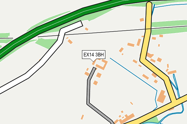 EX14 3BH map - OS OpenMap – Local (Ordnance Survey)